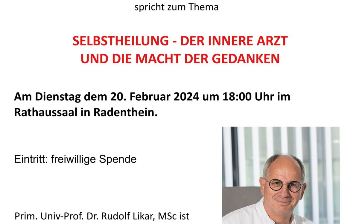 Vortrag Prim. Univ-Prof. Dr. Rudolf Likar